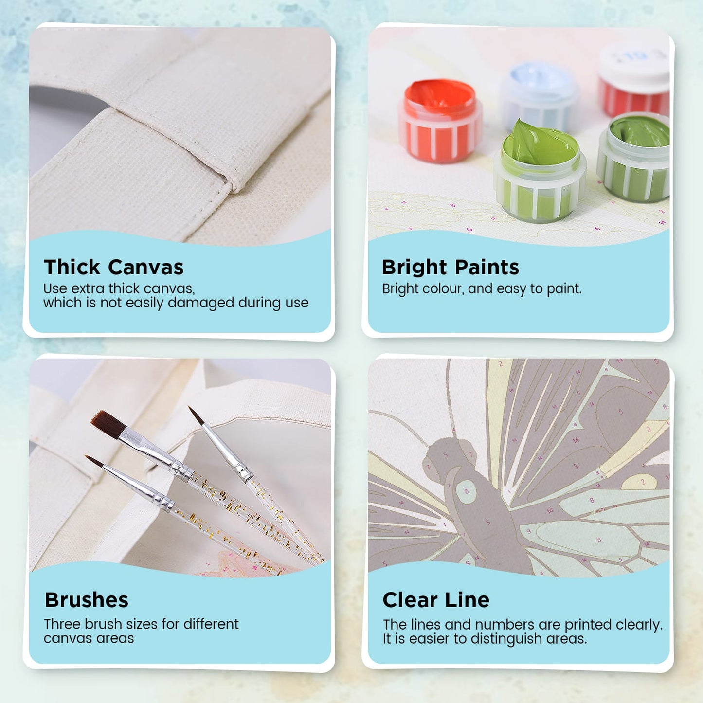 Paint by Numbers – DIY Totebag | Emerald Butterfly