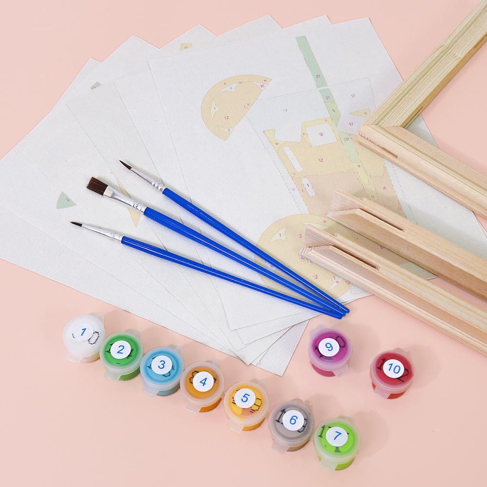 Paint by Numbers – 6 Mini Paintings | Fresh Summer Juice Set