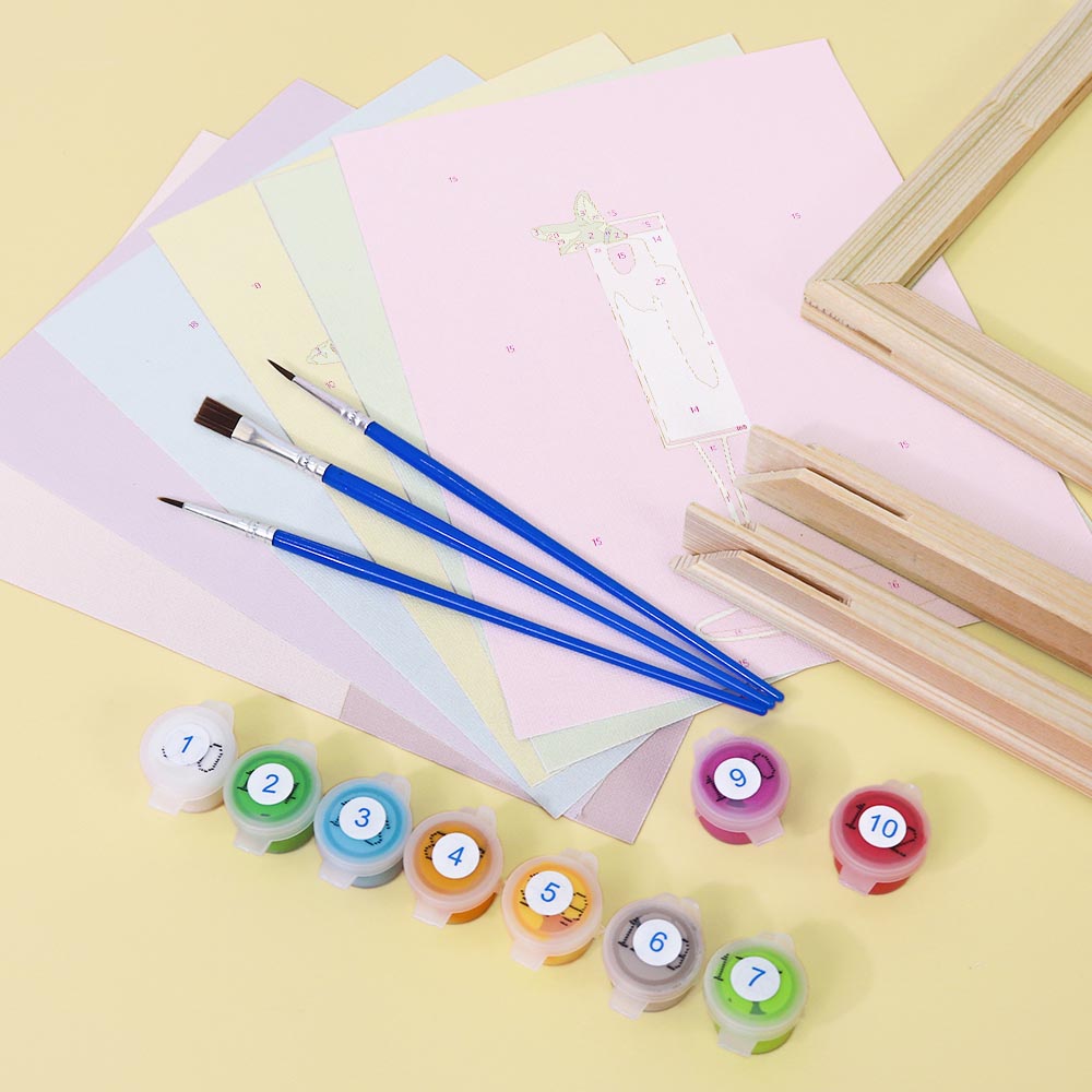 Paint by Numbers – 6 Mini Paintings | Colorful Cocktail Glasses Set