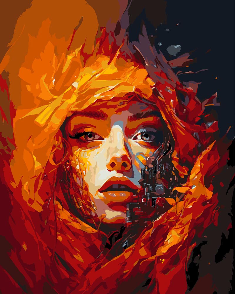 Paint By Numbers - Android B 056 - by Guenter Puschmann