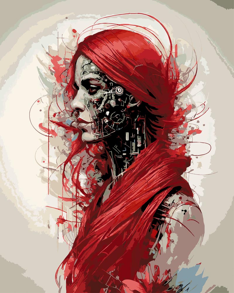 Paint By Numbers - Android C 023 - by Guenter Puschmann