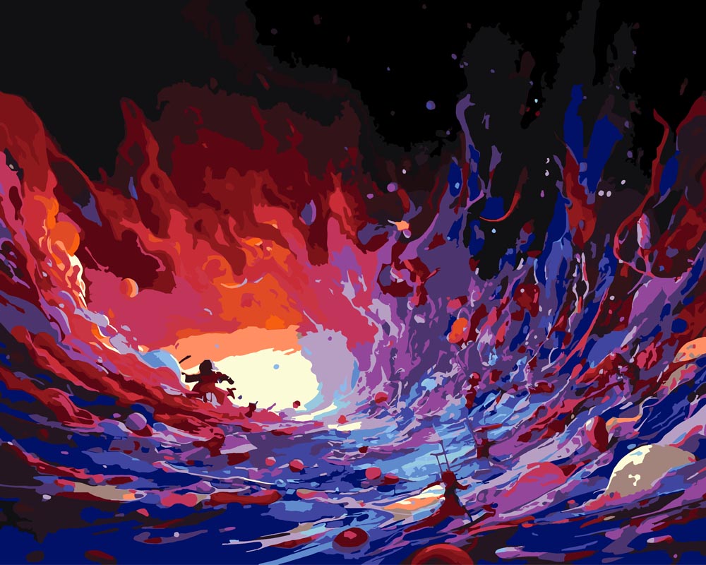 Paint By Numbers - Color Burst 031 - by Guenter Puschmann