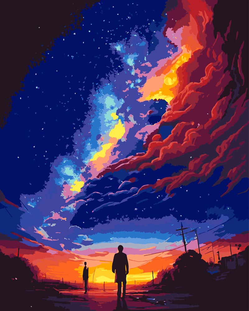 Paint By Numbers - Color Burst 041 - by Guenter Puschmann