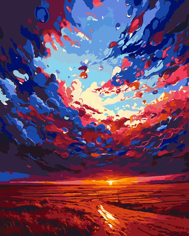 Paint By Numbers - Color Burst 058 - by Guenter Puschmann