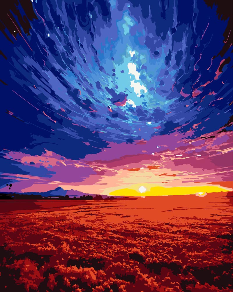 Paint By Numbers - Color Burst 059 - by Guenter Puschmann