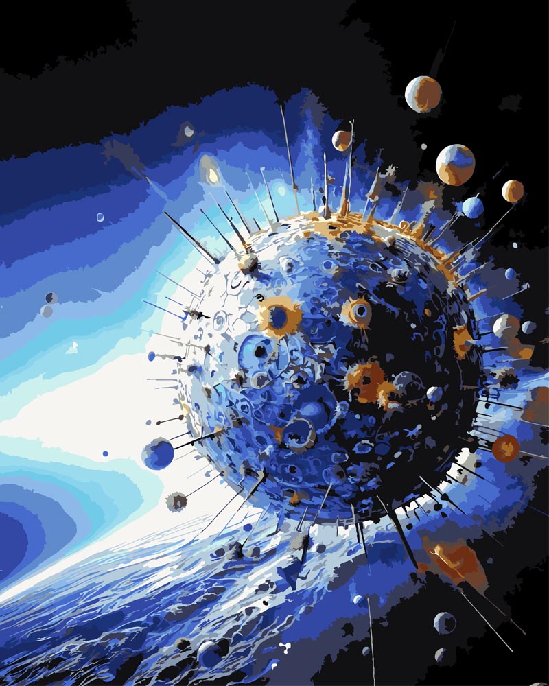 Paint By Numbers - Corona 001 - by Guenter Puschmann