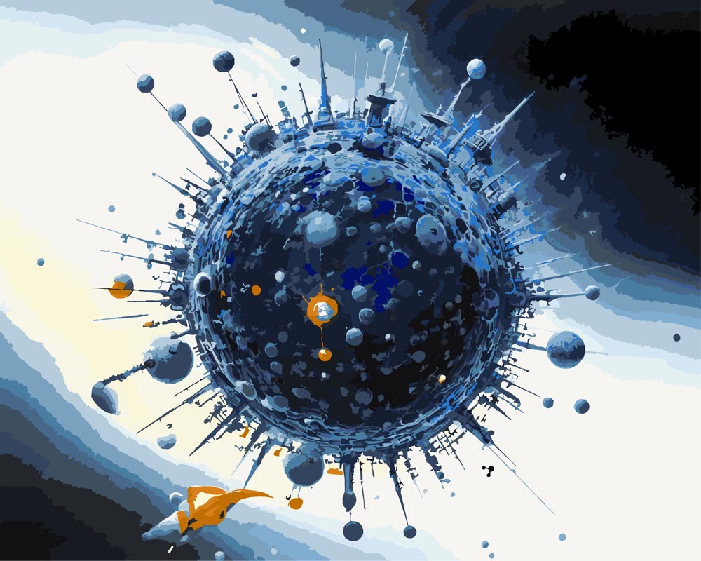 Paint By Numbers - Corona 023 - by Guenter Puschmann