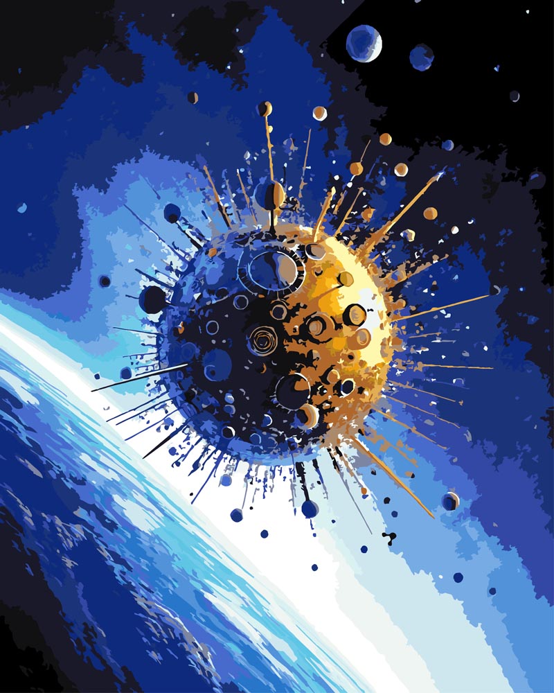 Paint By Numbers - Corona 059 - by Guenter Puschmann