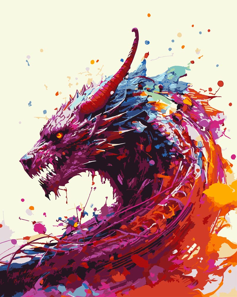 Paint By Numbers - Dragon 023 - by Guenter Puschmann