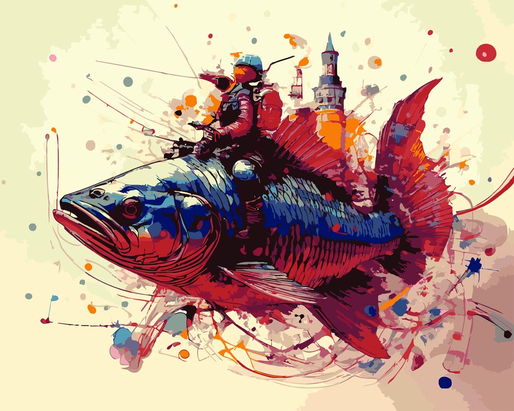 Paint By Numbers - Fish 002 - by Guenter Puschmann