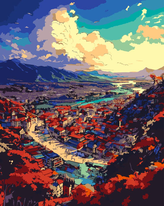 Paint By Numbers - Landscape D 011 - by Guenter Puschmann