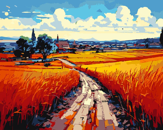 Paint By Numbers - Landscape E 017 - by Guenter Puschmann