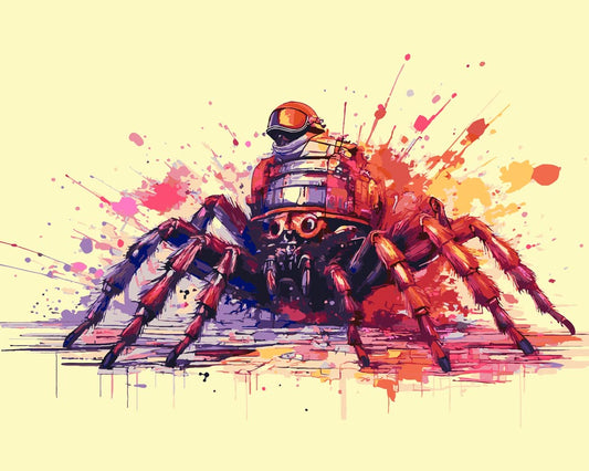 Paint By Numbers - Spider from Mars 007 - by Guenter Puschmann