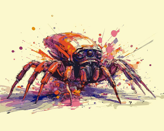 Paint By Numbers - Spider from Mars 011 - by Guenter Puschmann