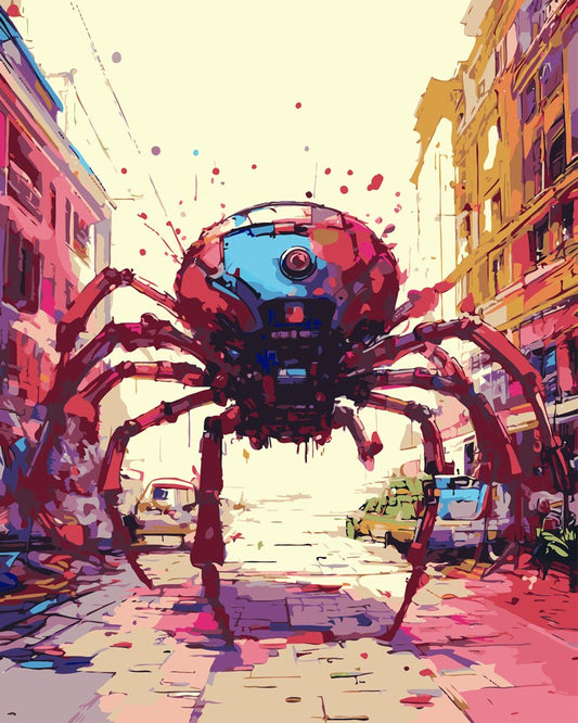 Paint By Numbers - Spider from Mars 187 - by Guenter Puschmann