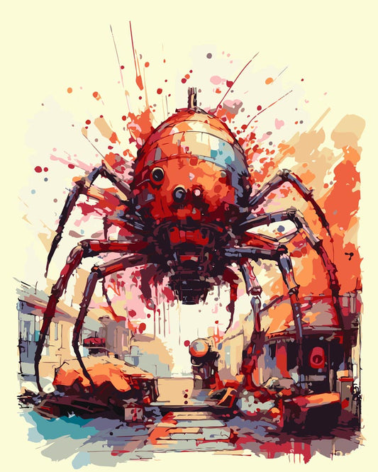 Paint By Numbers - Spider from Mars 193 - by Guenter Puschmann