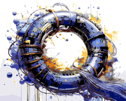 Paint By Numbers - Techno Series A 362 - by Guenter Puschmann