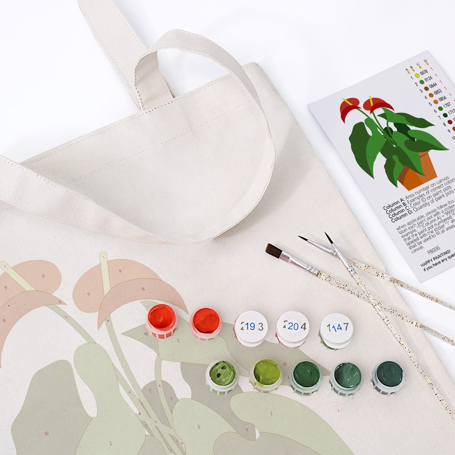 Paint by Numbers – DIY Totebag | Potted Charm