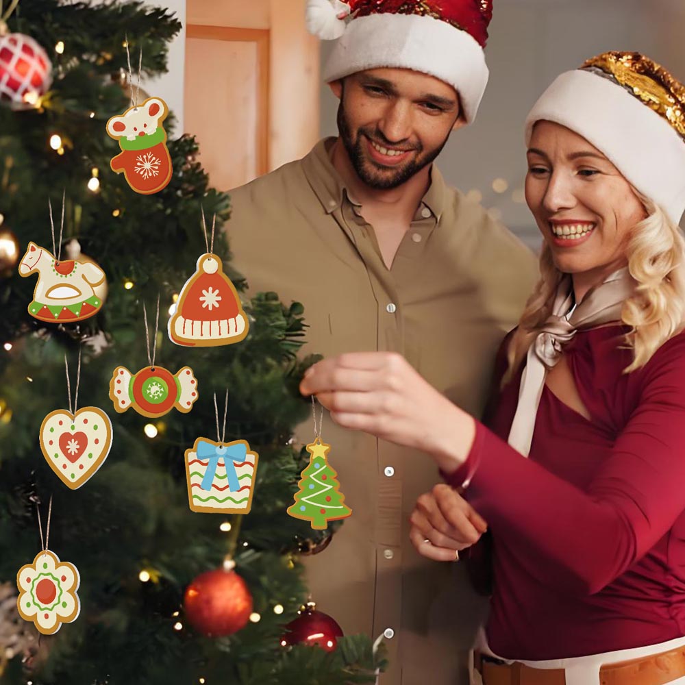 Paint by Numbers – 8 Christmas Ornaments – Mittens, Rocking Horse & Holiday Treats Set