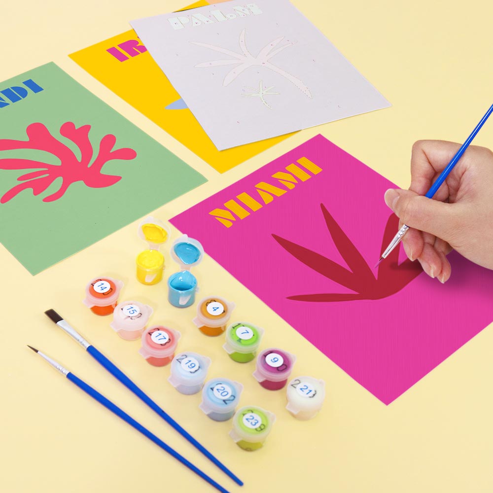 Paint by Numbers - 6 Mini Paintings | Summer Destinations Set
