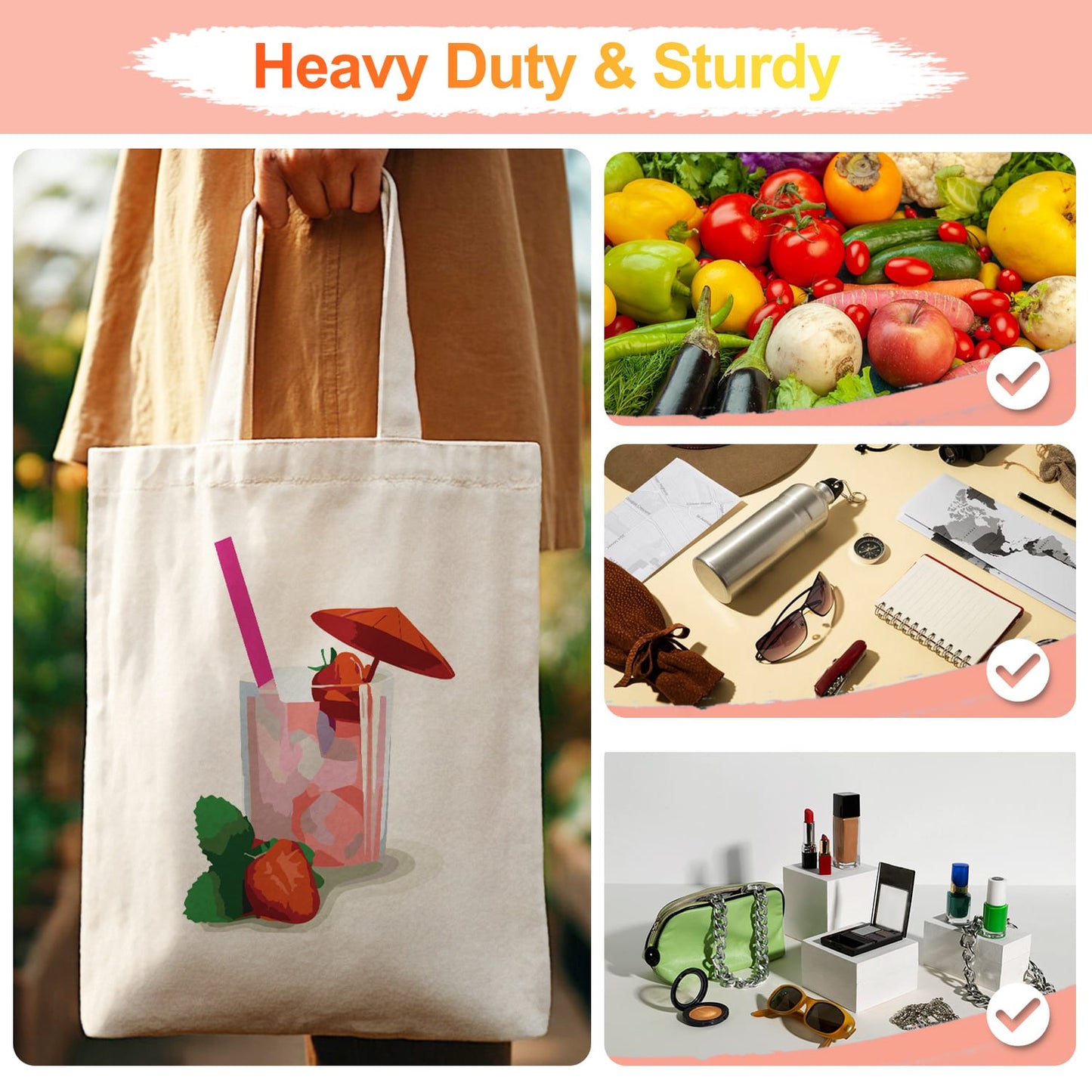 Paint by Numbers – DIY Totebag | Strawberry Drink