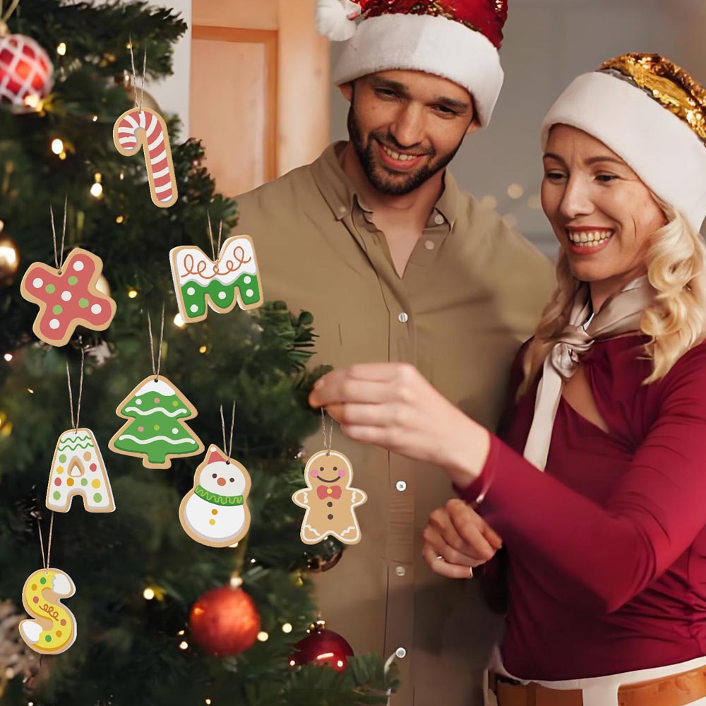 Paint by Numbers – 8 Christmas Ornaments – Gingerbread Cookies & Festive Treats Set