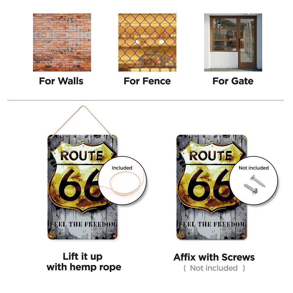 Paint by Numbers – Vintage Road Sign Art | Route 66 Freedom