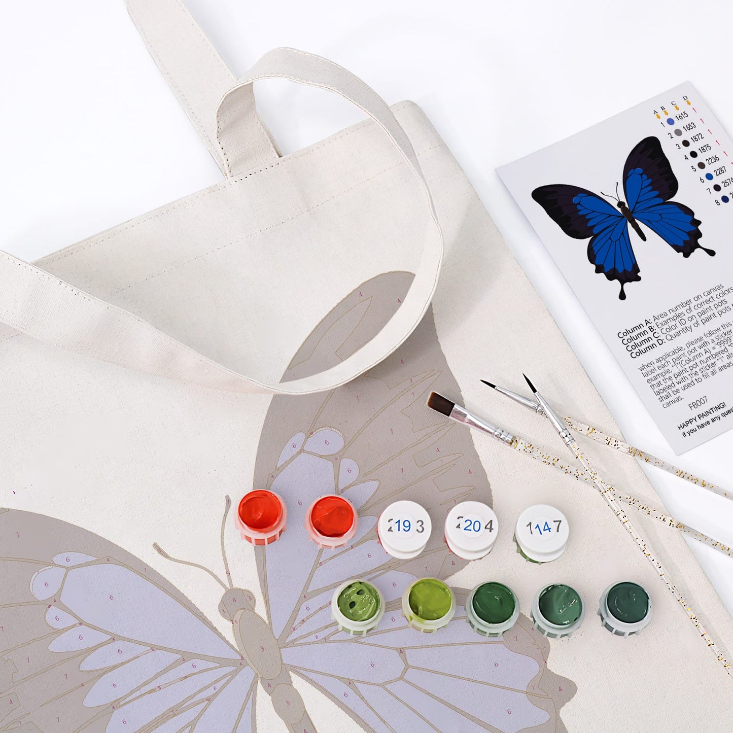 Paint by Numbers – DIY Totebag | Blue Majesty