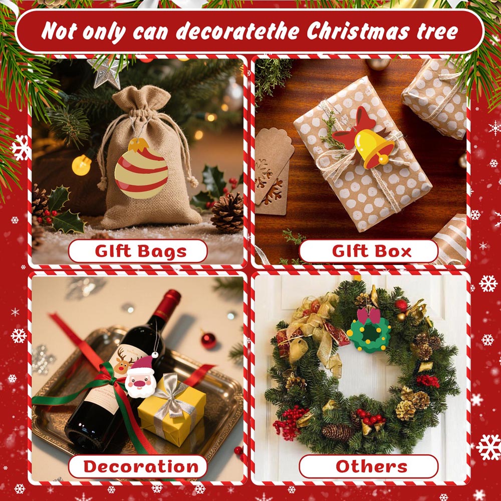 Paint by Numbers – 8 Christmas Ornaments – Festive Bells, Santa & Holiday Cheer Set