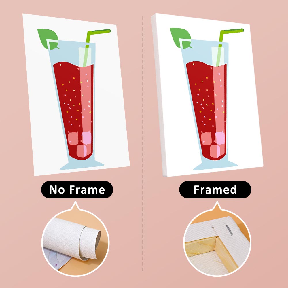 Paint by Numbers – 6 Mini Paintings | Colorful Sparkling Drinks Set