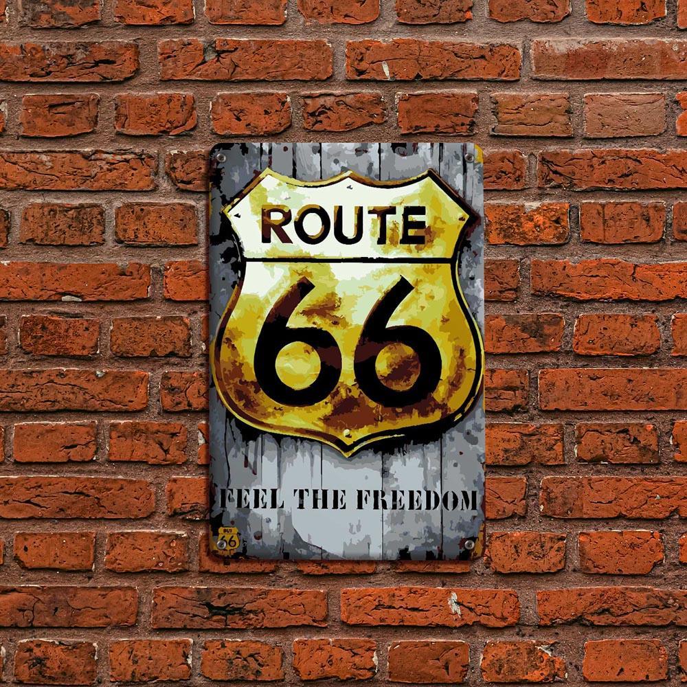 Paint by Numbers – Vintage Road Sign Art | Route 66 Freedom