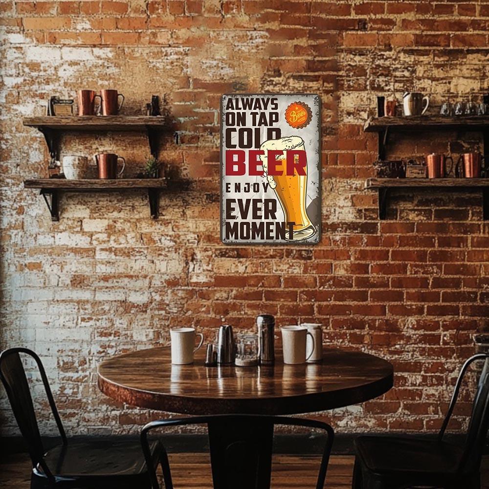 Paint by Numbers – Vintage Metal Bar Art | Cold Beer Every Moment