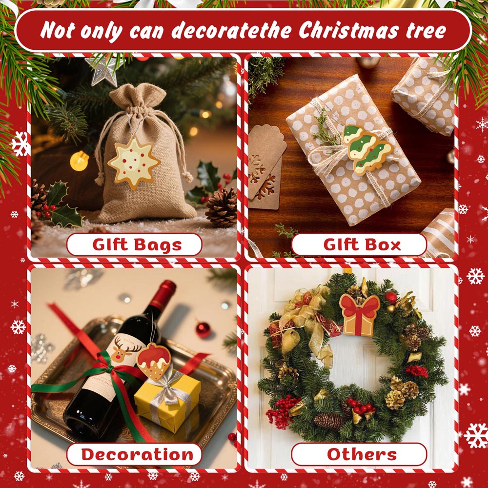 Paint by Numbers – 8 Christmas Ornaments – Angel, Gingerbread & Festive Cookie Set