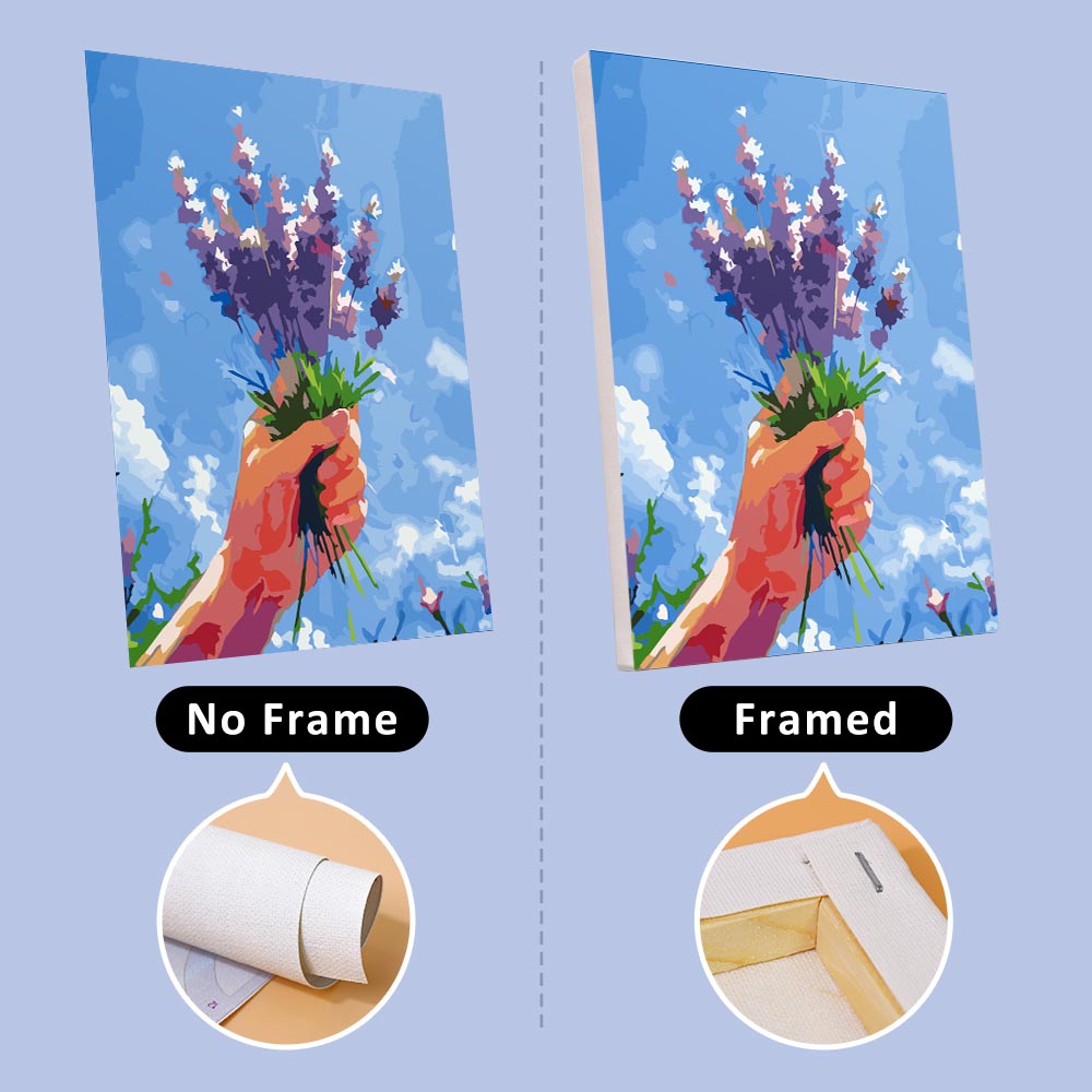 Paint by Numbers – 6 Mini Paintings | Flower Bouquets in the Sky Set