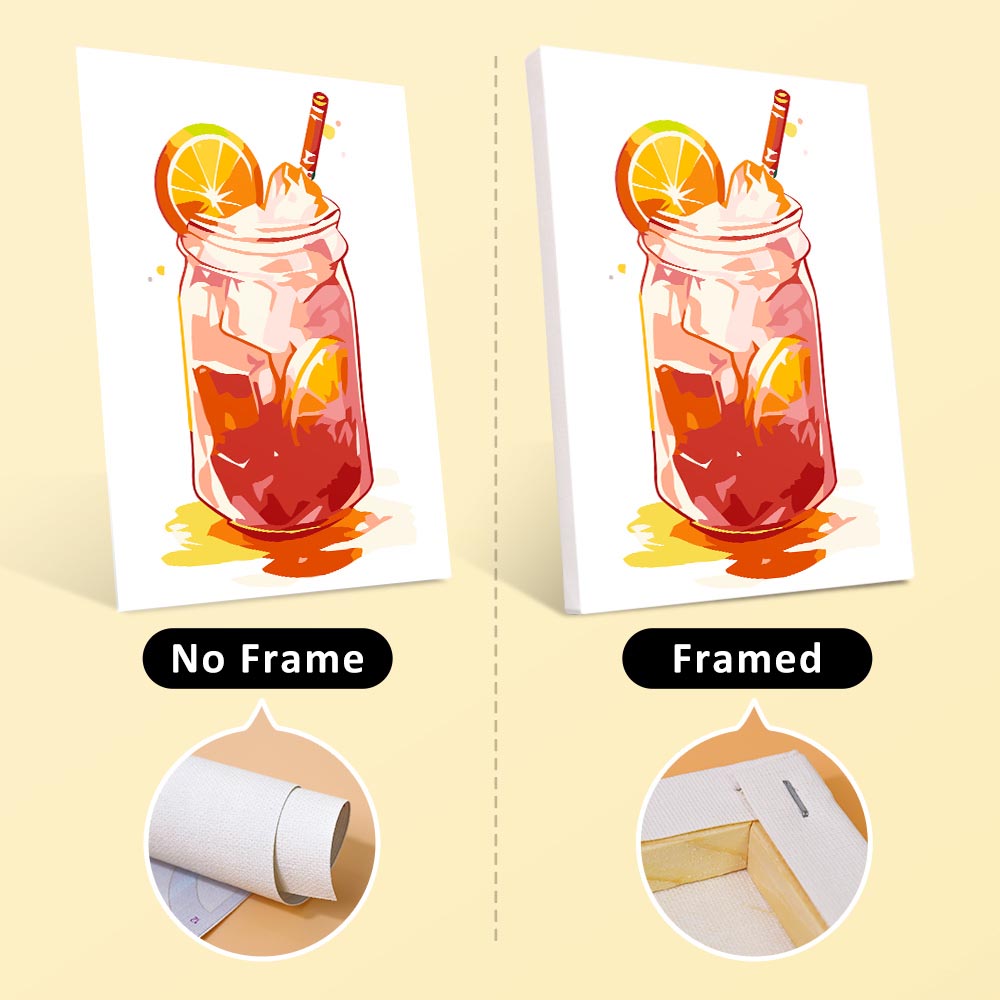 Paint by Numbers – 6 Mini Paintings | Mason Jar Fruit Drinks Set
