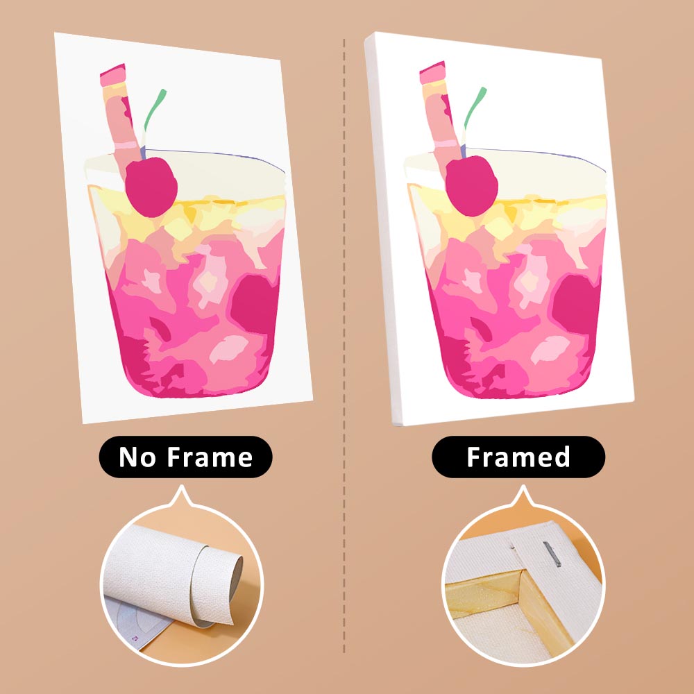 Paint by Numbers – 6 Mini Paintings | Abstract Summer Cocktails Set