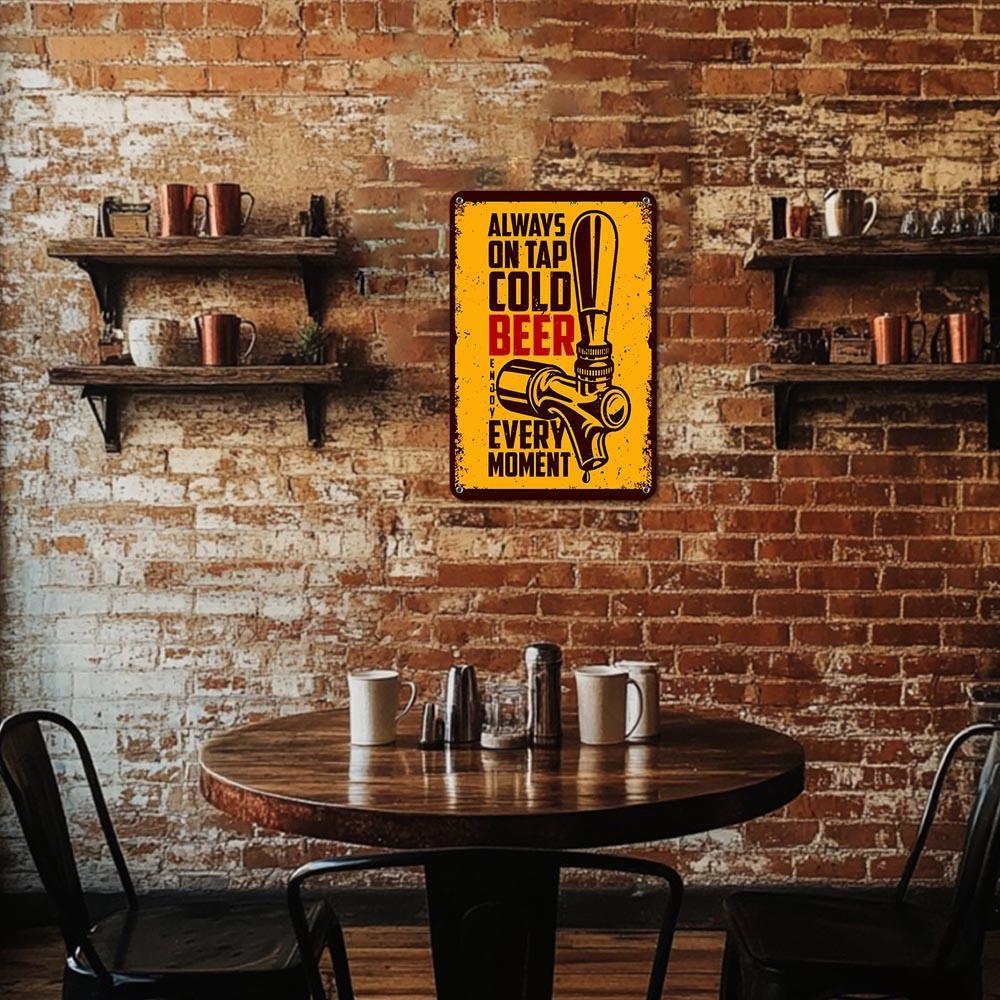 Paint by Numbers – Vintage Metal Bar Art | Cold Beer On Tap