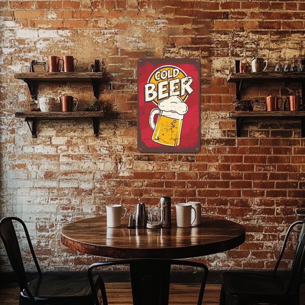 Paint by Numbers – Vintage Metal Bar Art | Cold Beer Classic
