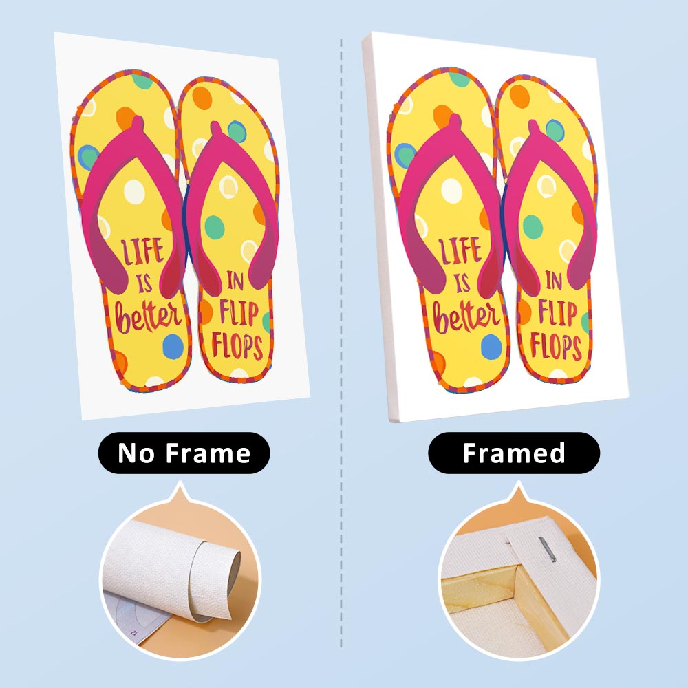 Paint by Numbers – 6 Mini Paintings | Fun Summer Flip-Flops Set