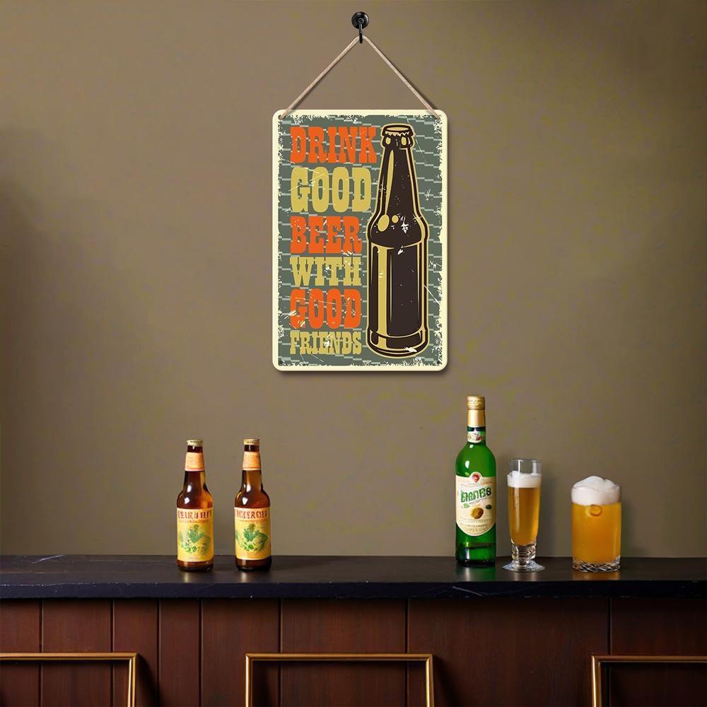 Paint by Numbers – Vintage Metal Bar Art | Good Beer Good Friends