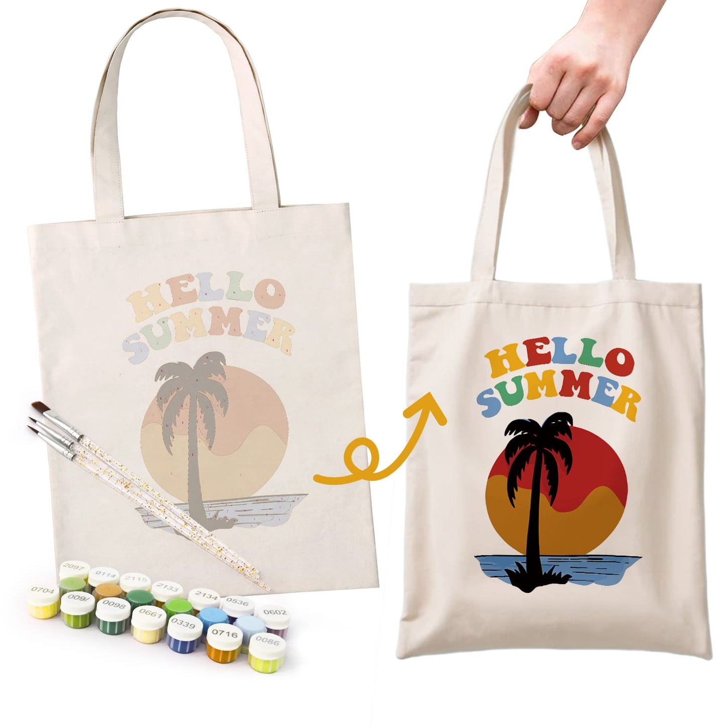 Paint by Numbers – DIY Totebag | Hello Summer