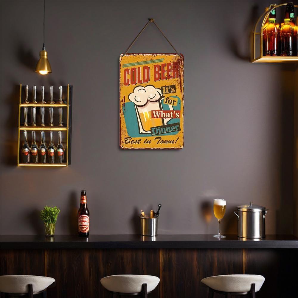 Paint by Numbers – Vintage Metal Bar Art | Cold Beer for Dinner