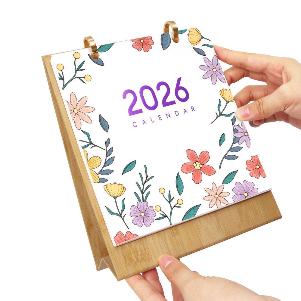 Paint by Numbers - 2026 Desk Calendar - Blooming Beauties