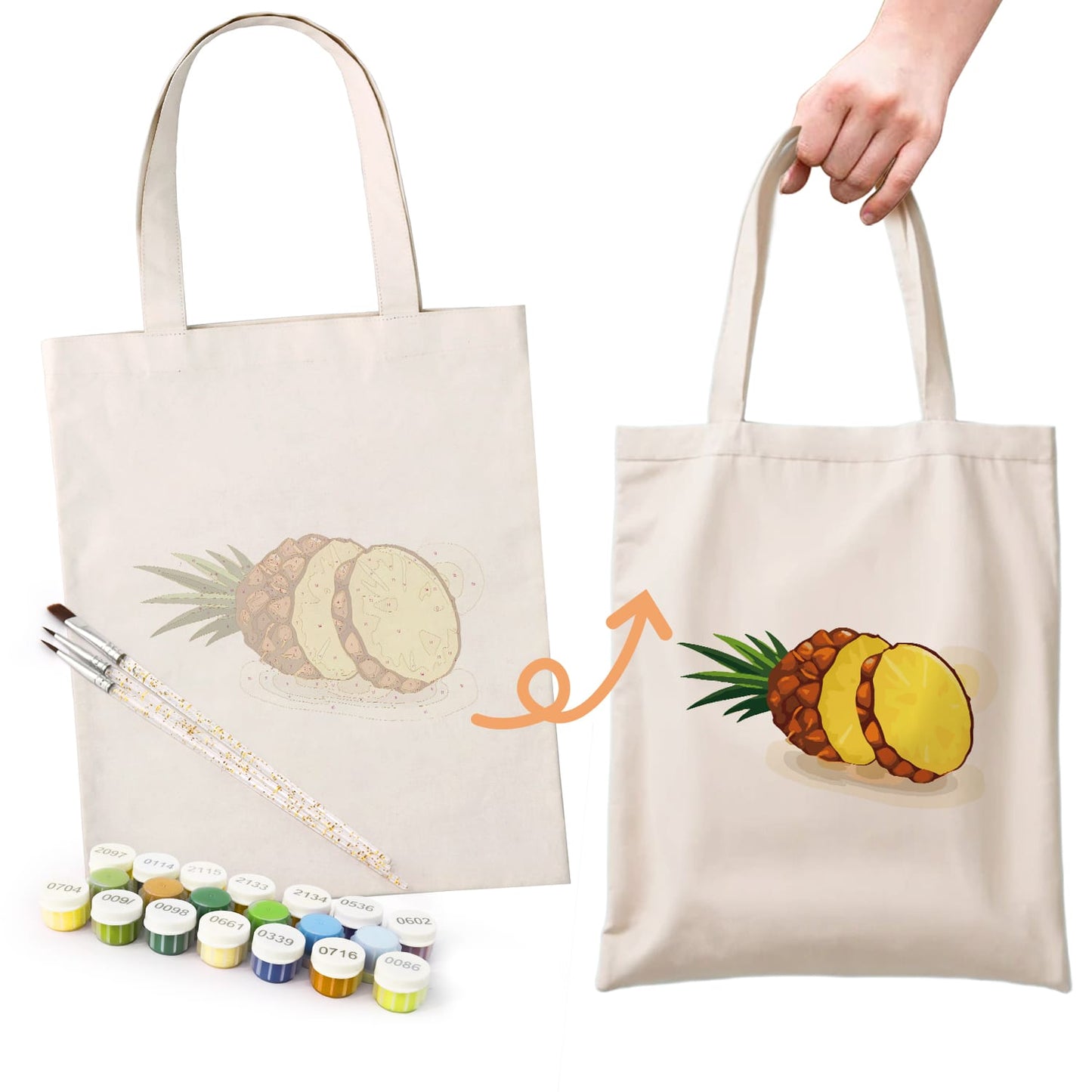 Paint by Numbers - DIY Totebag | Pineapple Twist