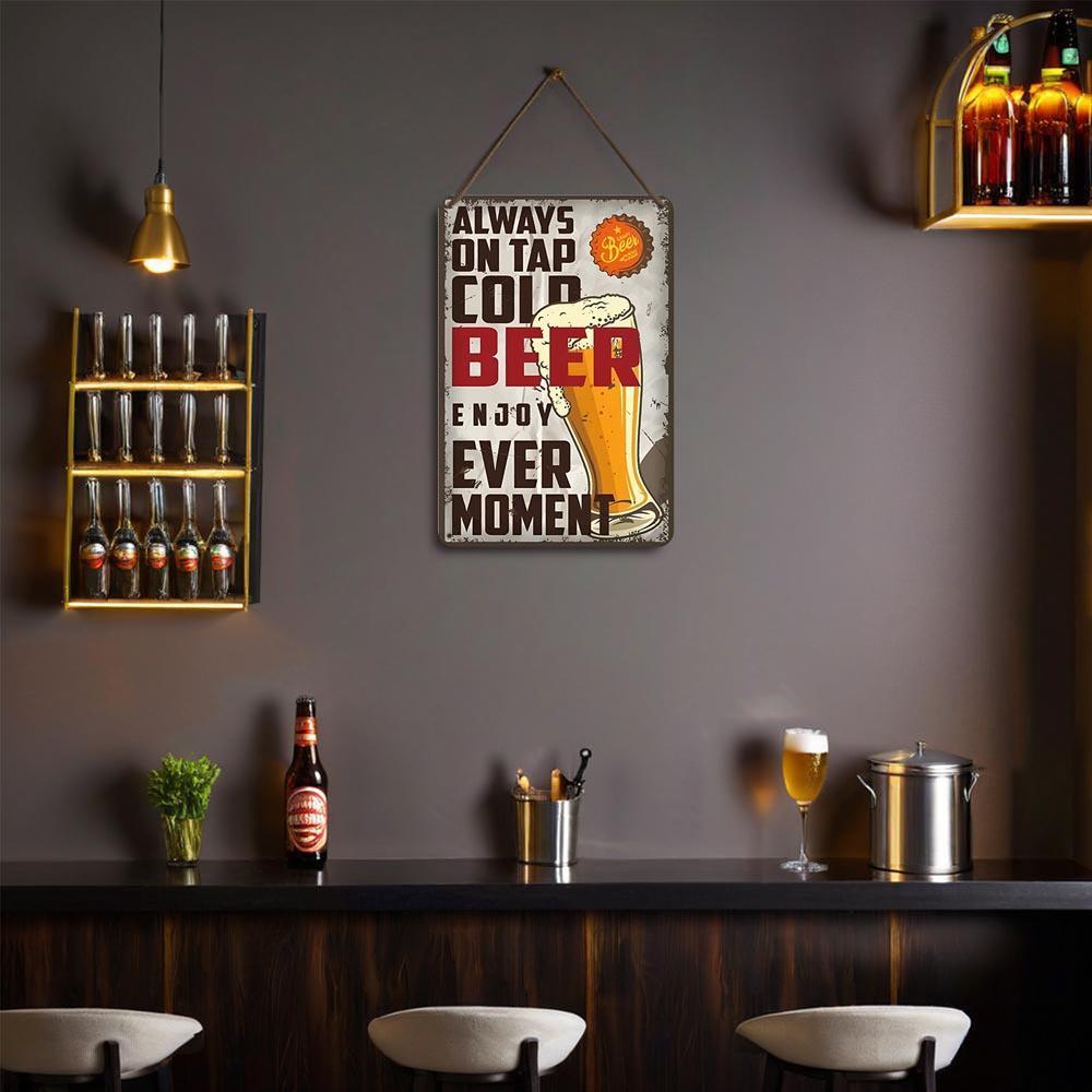 Paint by Numbers – Vintage Metal Bar Art | Cold Beer Every Moment