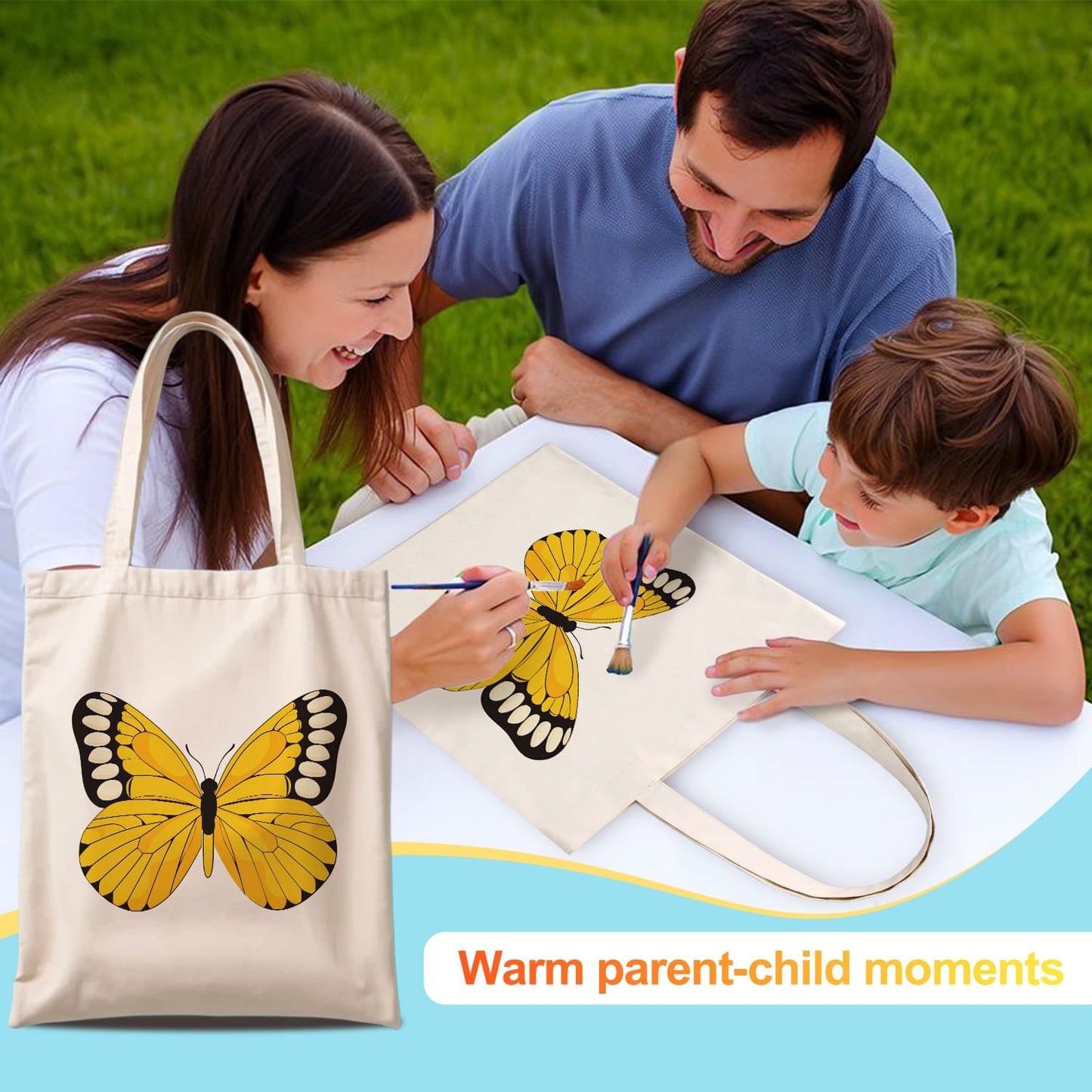 Paint by Numbers – DIY Totebag | Golden Butterfly