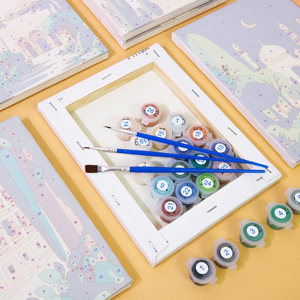 Paint by Numbers – 6 Mini Paintings | World Architecture Set