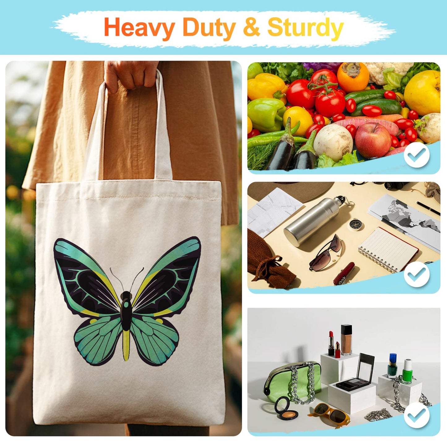 Paint by Numbers – DIY Totebag | Emerald Butterfly