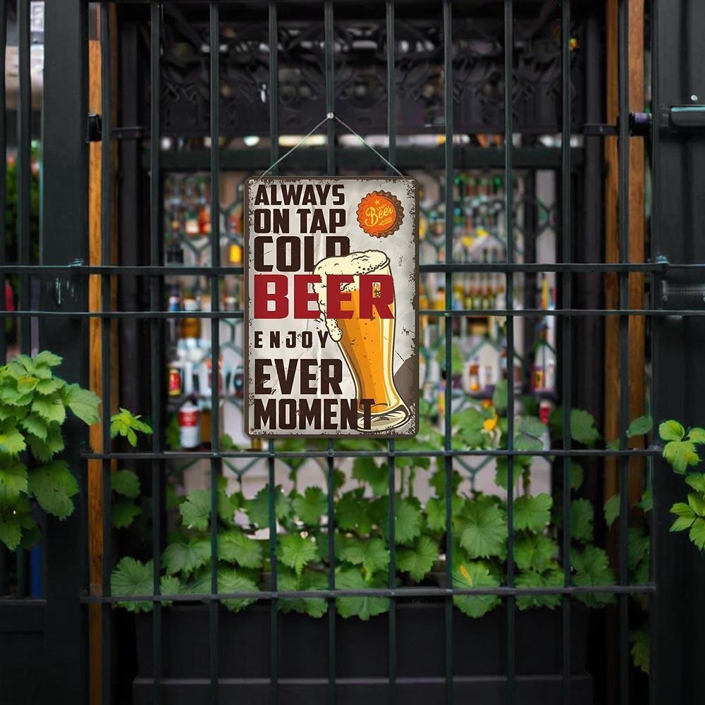 Paint by Numbers – Vintage Metal Bar Art | Cold Beer Every Moment