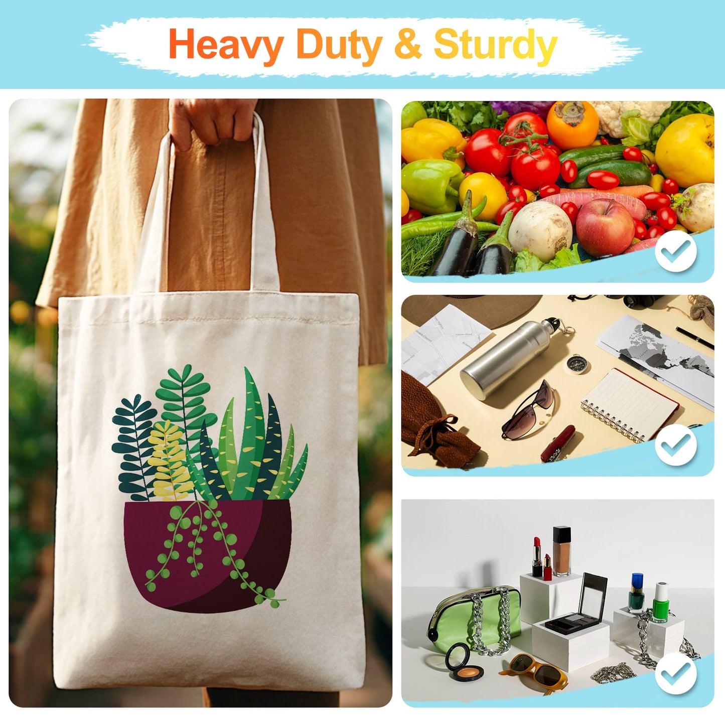 Paint by Numbers - DIY Totebag | Succulent Garden